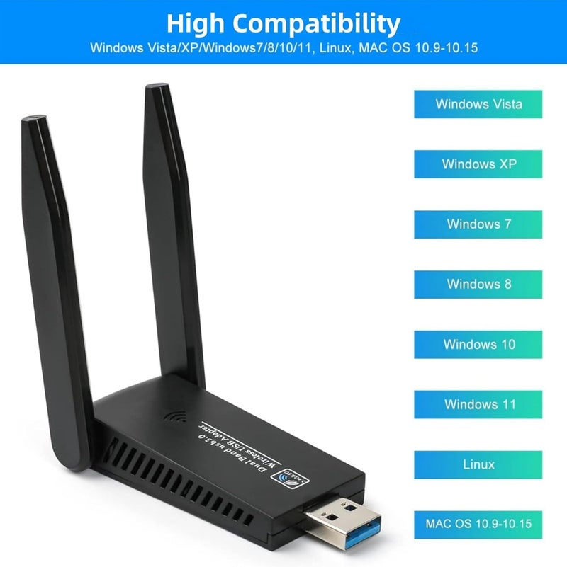 إيفركين محول USB لاسلكي صغير 1300 ميجابت في الثانية أسود - Image 4